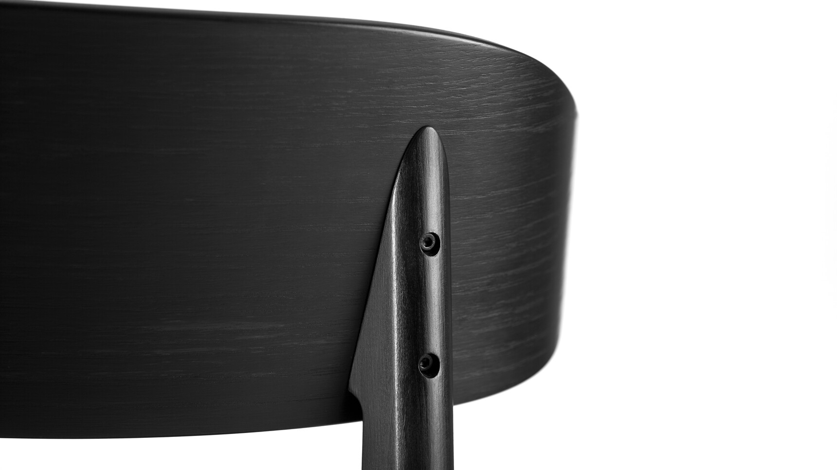 Deadgood Setter Meeting Chair Jet Black RAL 9005 Finish Back Angle Detail Image