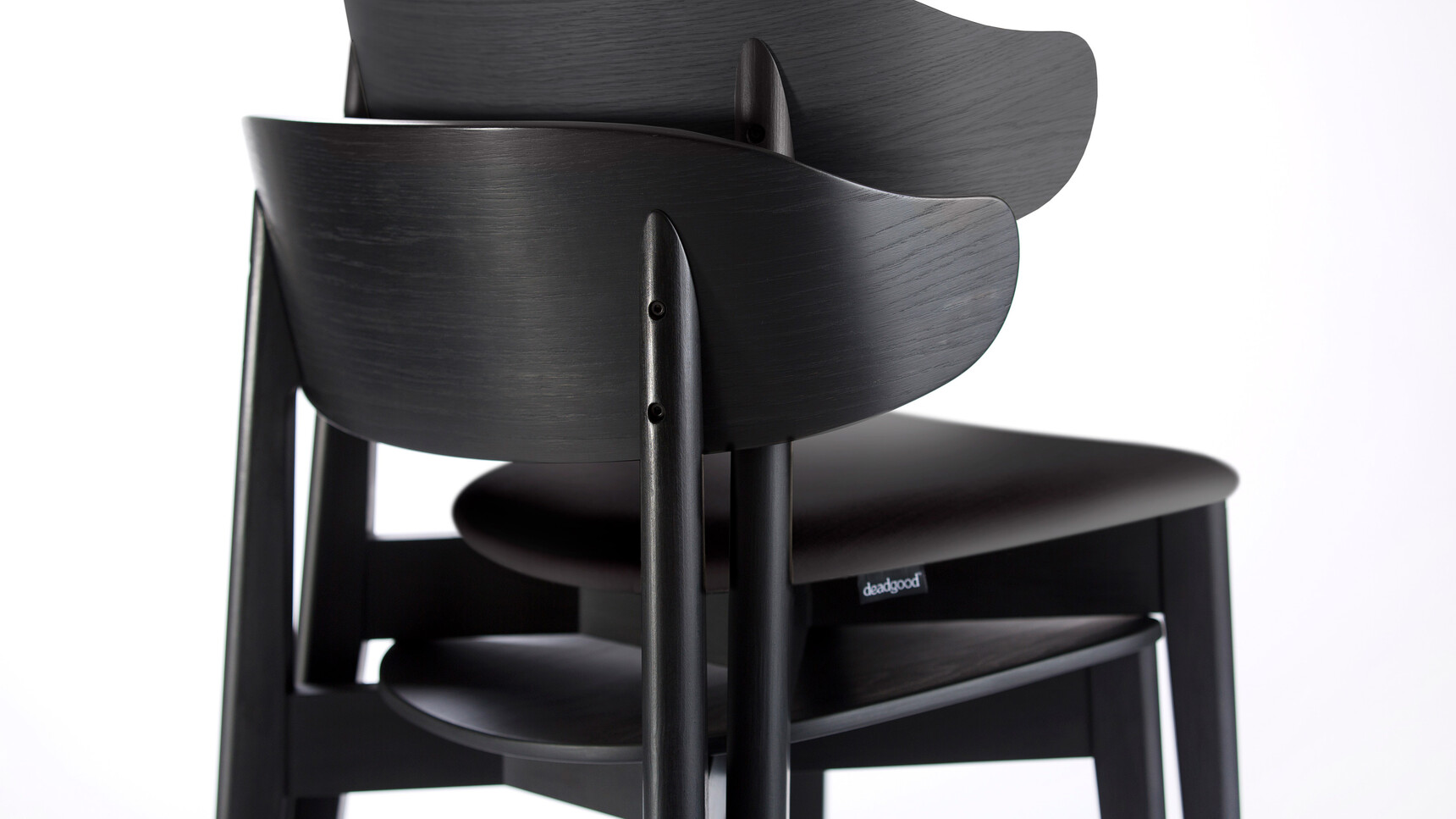 Deadgood Setter Meeting Chairs Jet Black RAL 9005 Finishes Detail Image