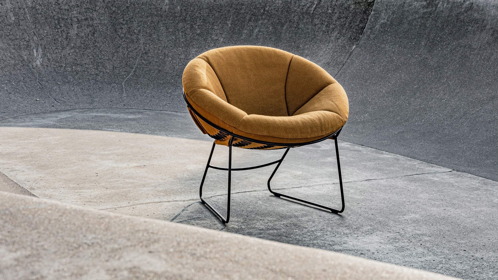 Deadgood Sprung Lounge Chair Black Frame Finish In Situ