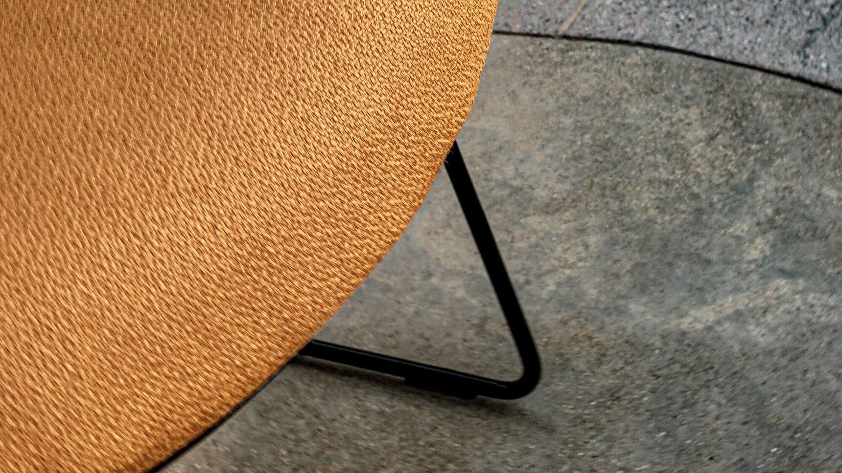 Deadgood Sprung Lounge Chair Orange Upholstery Detail Image