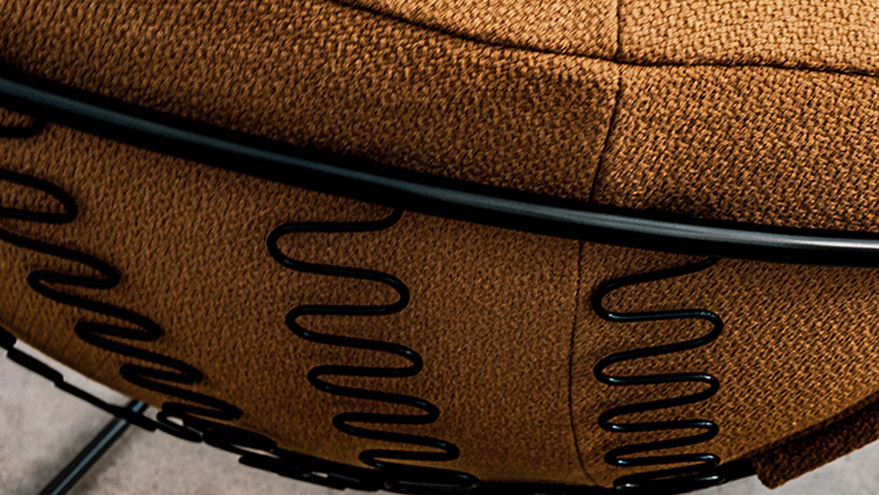 Deadgood Sprung Lounge Chair Black Frame Detail Image