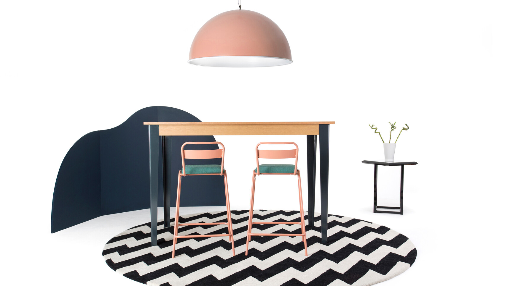 Deadood Tree Table Tall | X-Large Black Legs In Office Setting