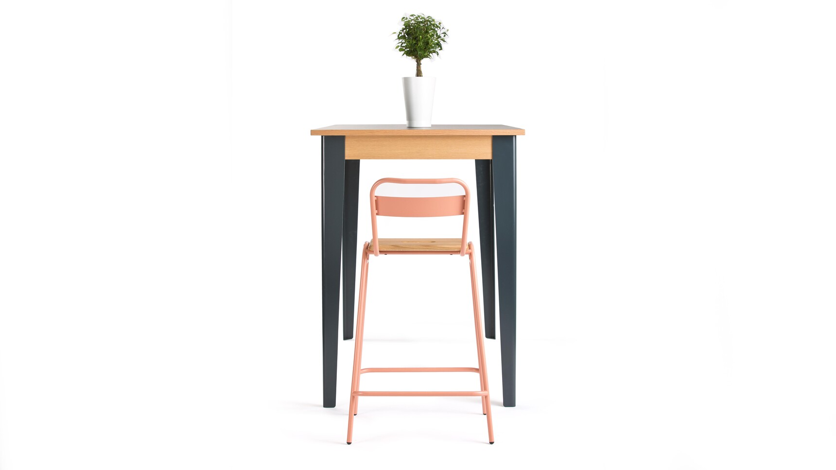Deadgood Tree Table Tall | X-Large Black Legs With Stool Family Image