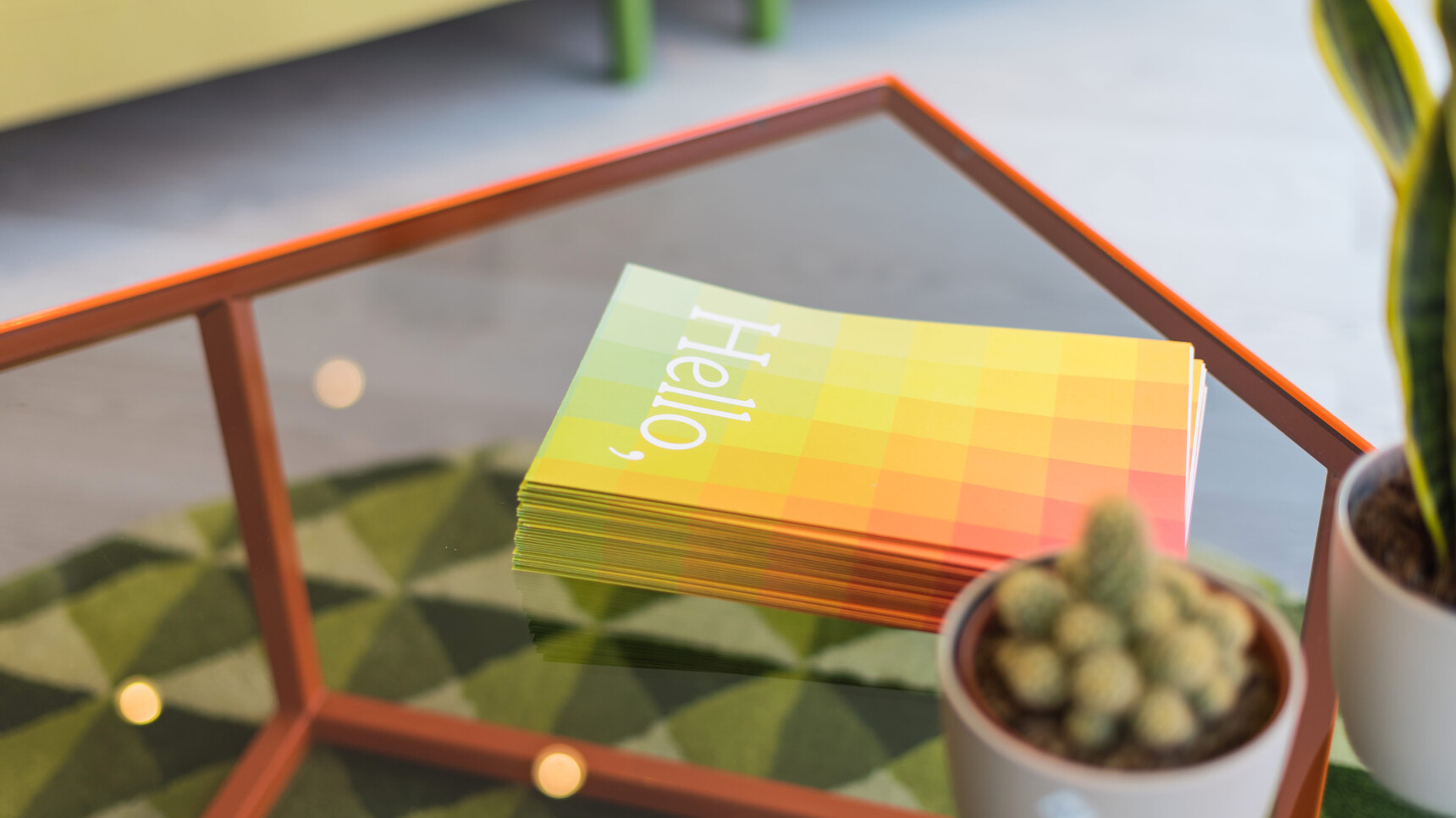 Deadgood Turn Coffee Table Orange Finish Detail Image