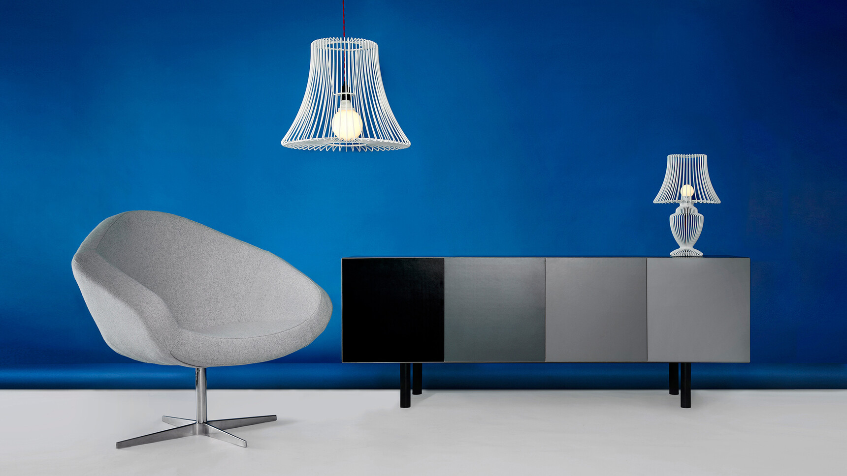 Deadgood Wire Pendant Lamp | Medium With Plex Sideboard Family Image