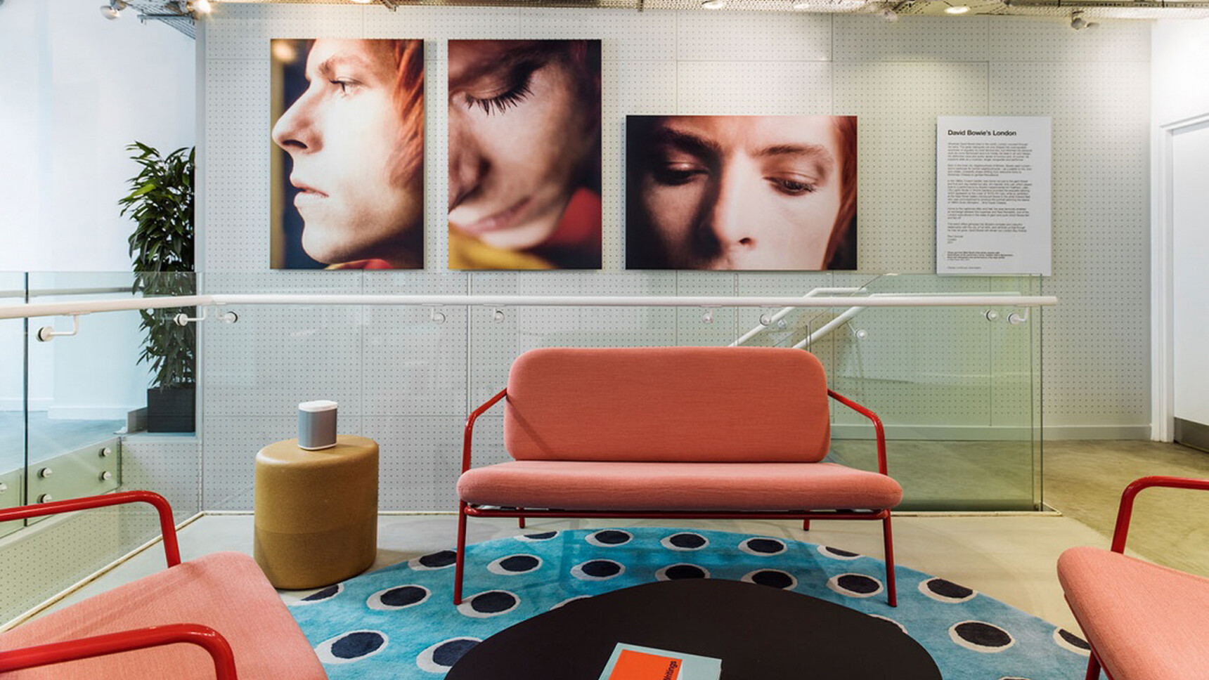 Deadgood Working Lounge Sofa Red RAL Frame In Lounge Setting