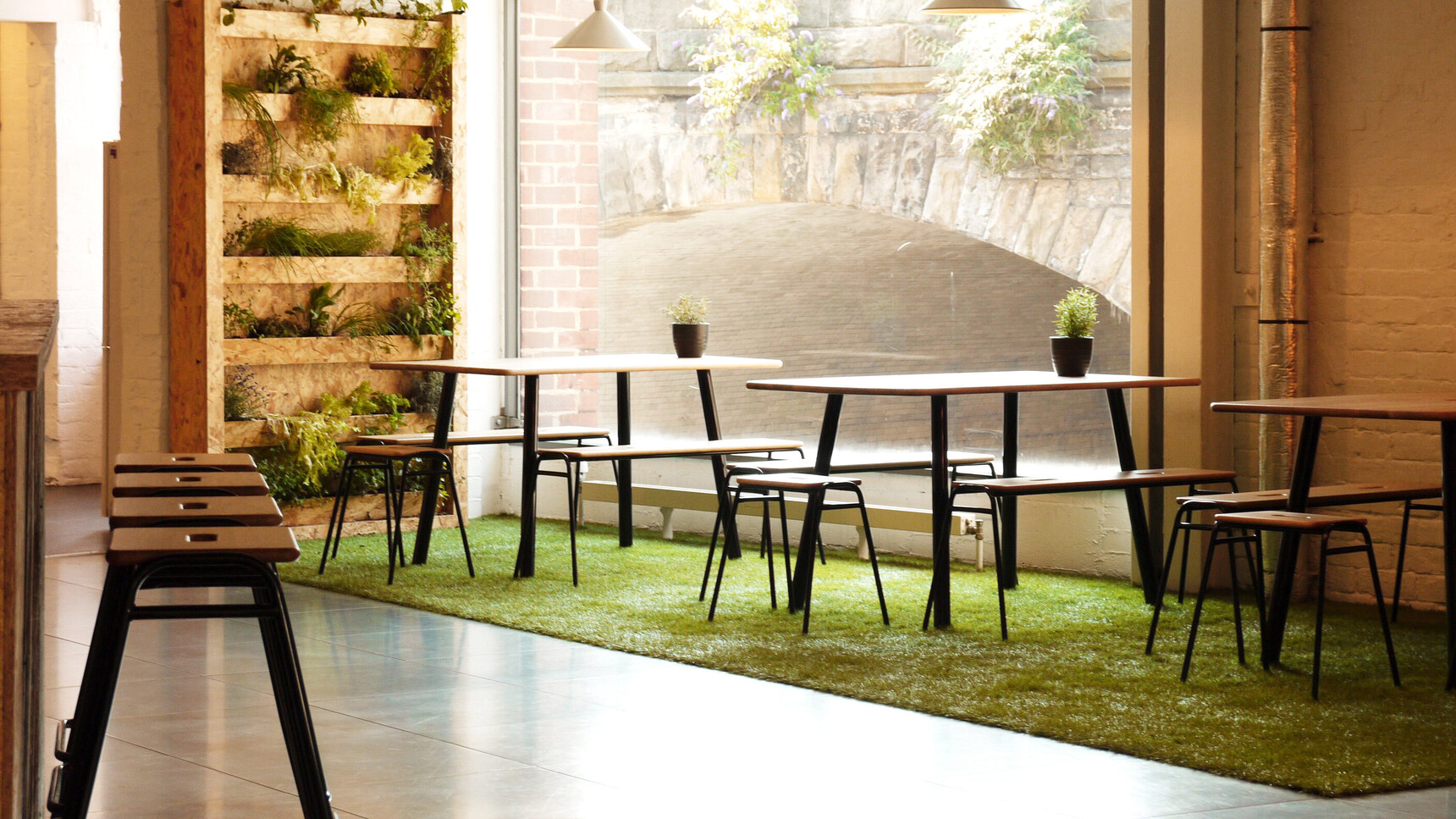 Deadgood Working Stools | Low At Tables In Cafe Setting