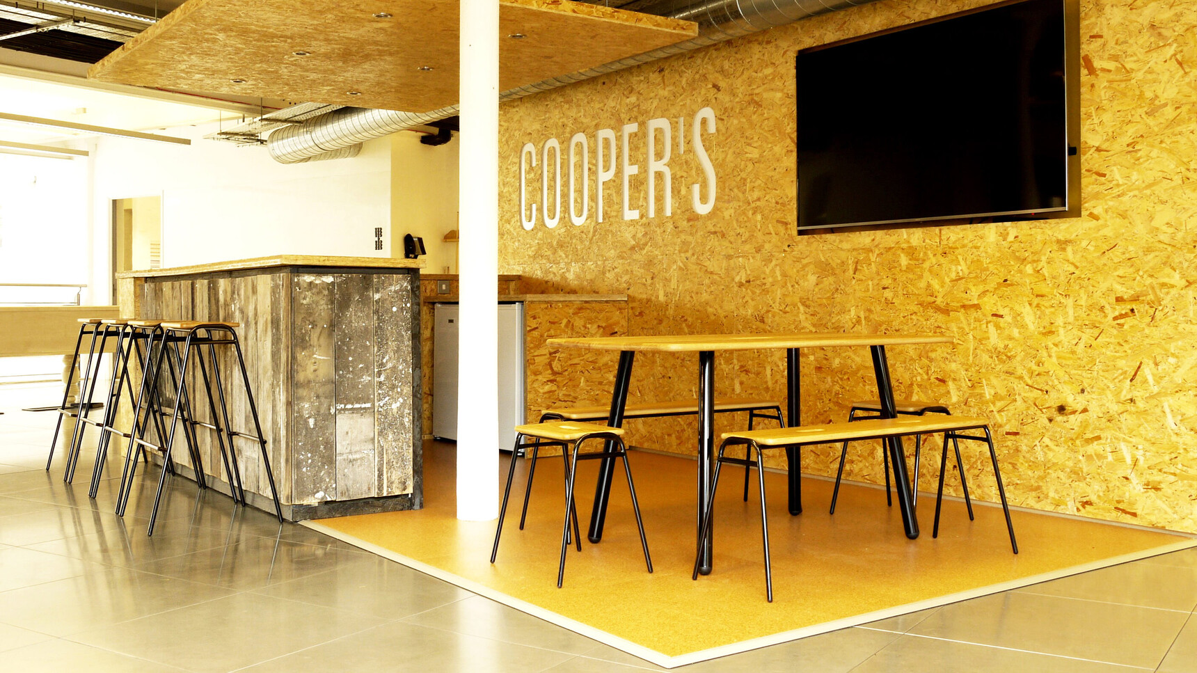 Deadgood Working Stools | Low At Tables In Cafe Environment