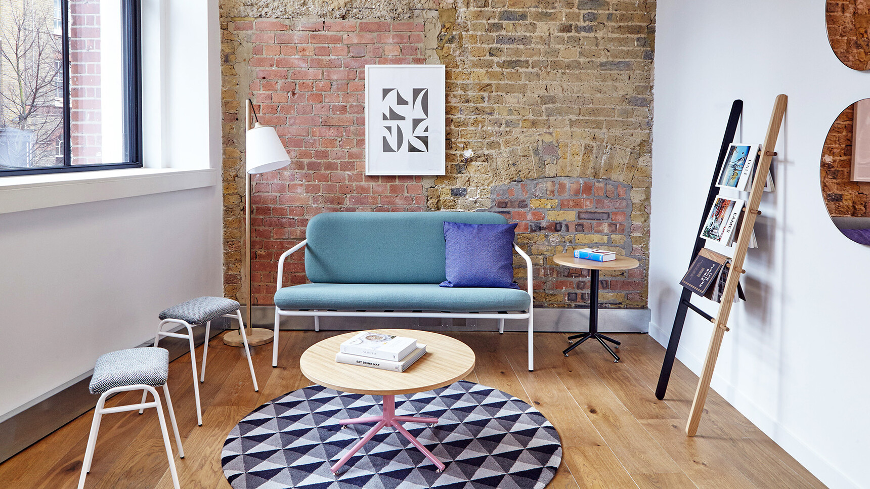 Deadgood Working Stools With Upholstered Seat | Low In Lounge Setting