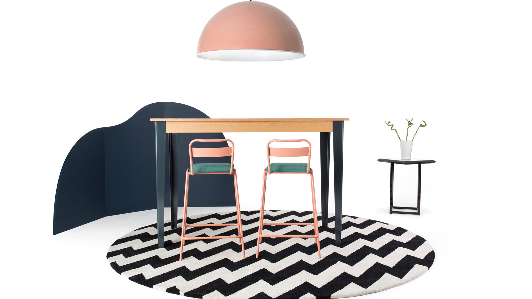 Deadgood Working Cross Stools At Table Beige Red Frame With Spun Light Family Image