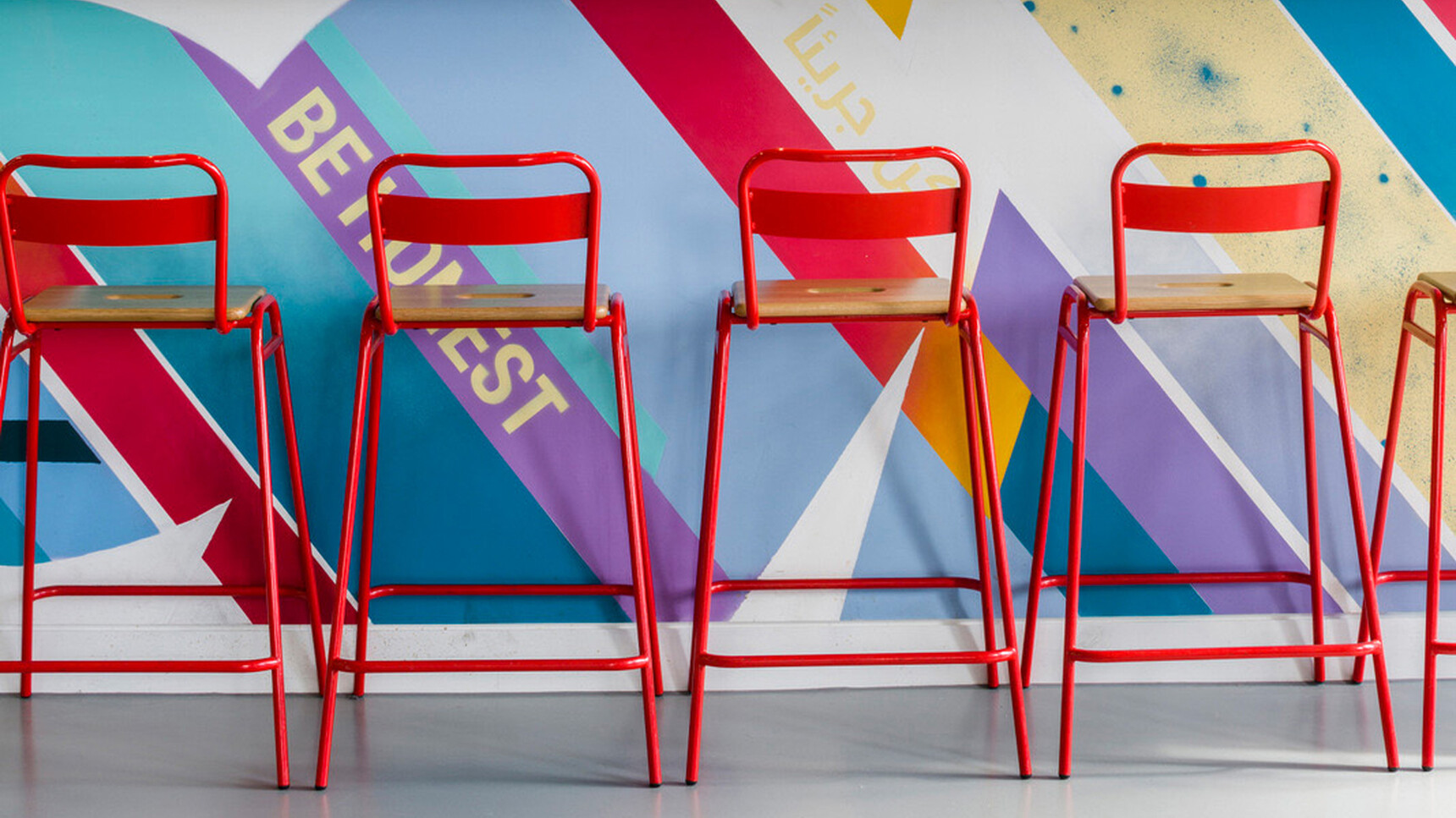 Deadgood Working Cross Stool Red Frame Family Image