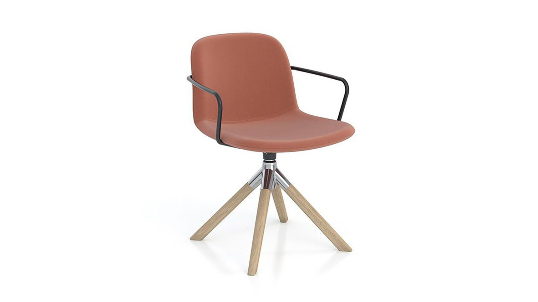 Elite Tully Meeting Chair With Arms | Pyramidal Wood Base Family Image