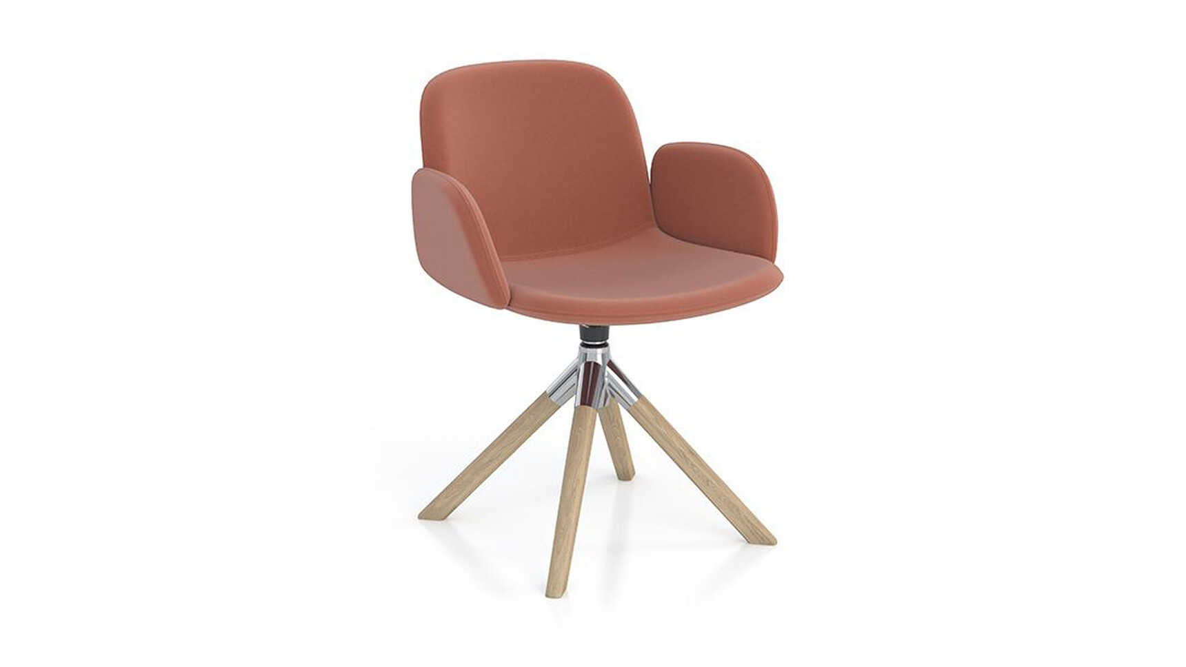 Elite Tully Meeting Chair With Upholstered Arms | Pyramidal Wood Base Family Image