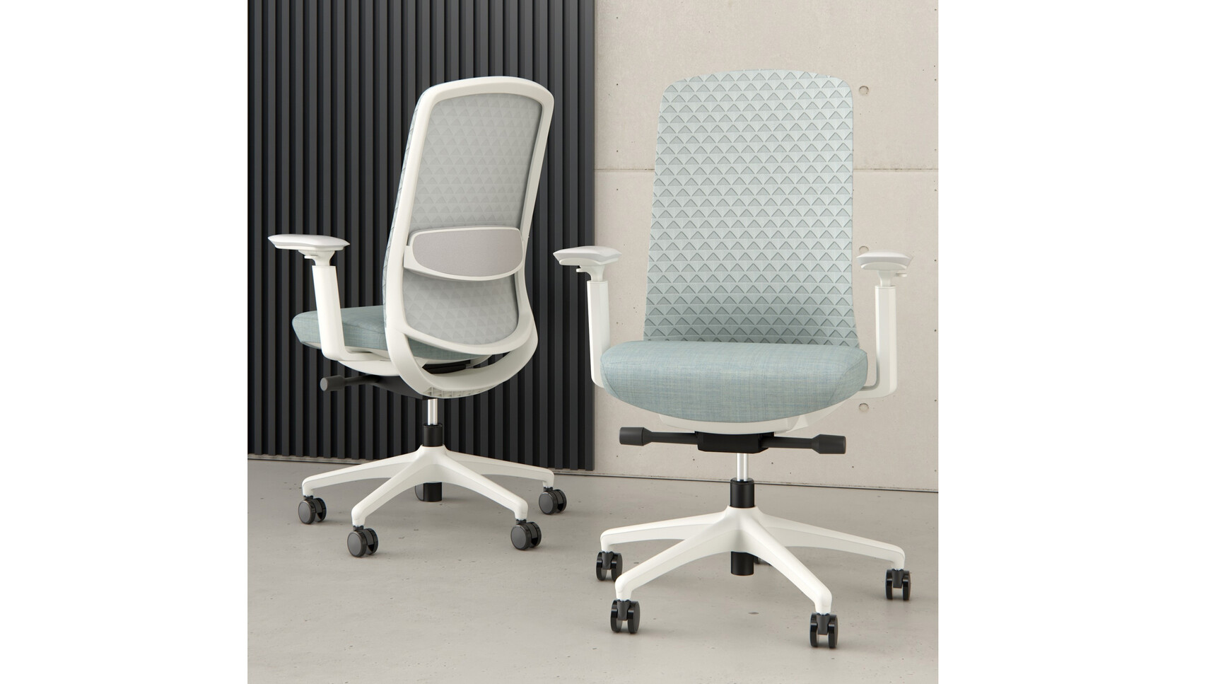Elite Solo 3D Mesh Back Office Chair | White Frame Family Image