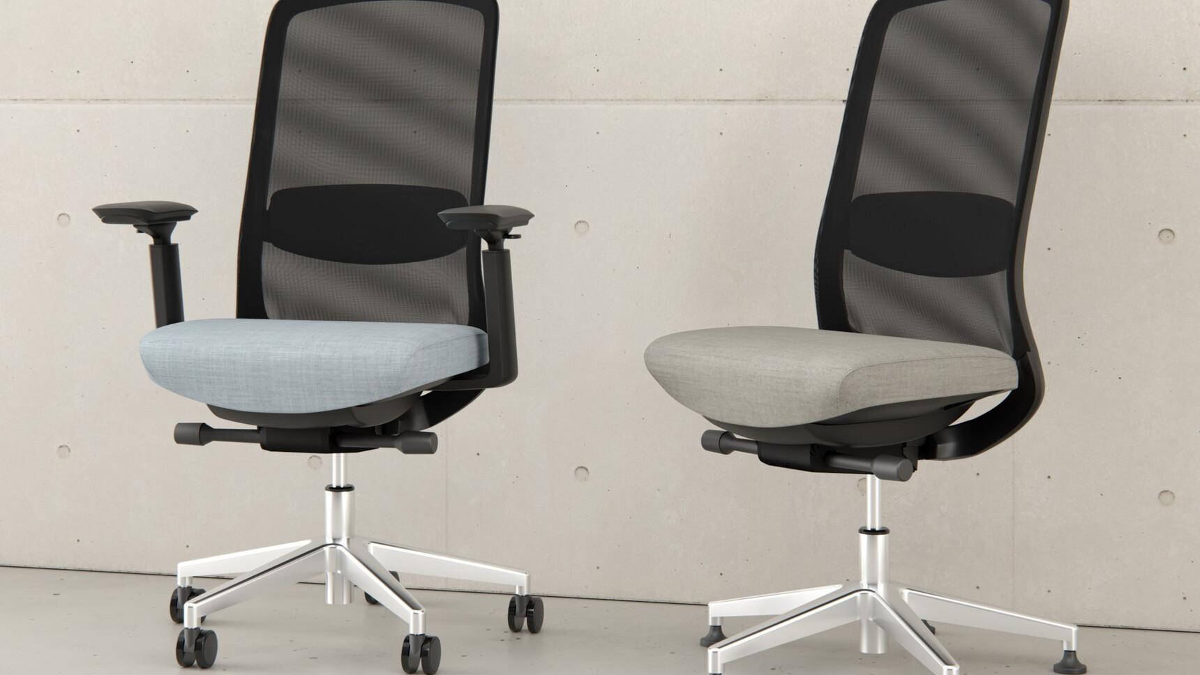 Elite Solo Mesh Back Office Chairs | Black Frame Polished Base Family Image