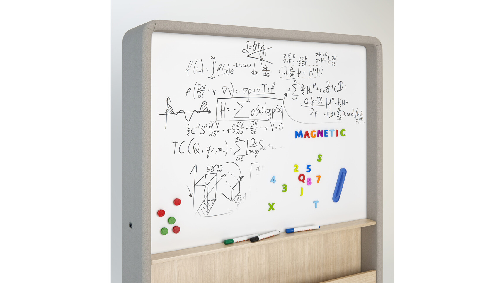 Elite Switch Mobile TV & Whiteboard Media Unit Wood Finish With Whiteboard Family Image
