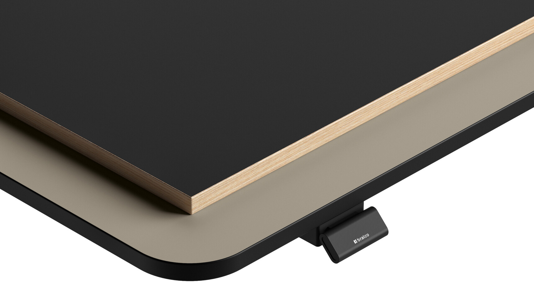 Bralco Nuvola Rectangular Height Adjustable Desk Detail Image