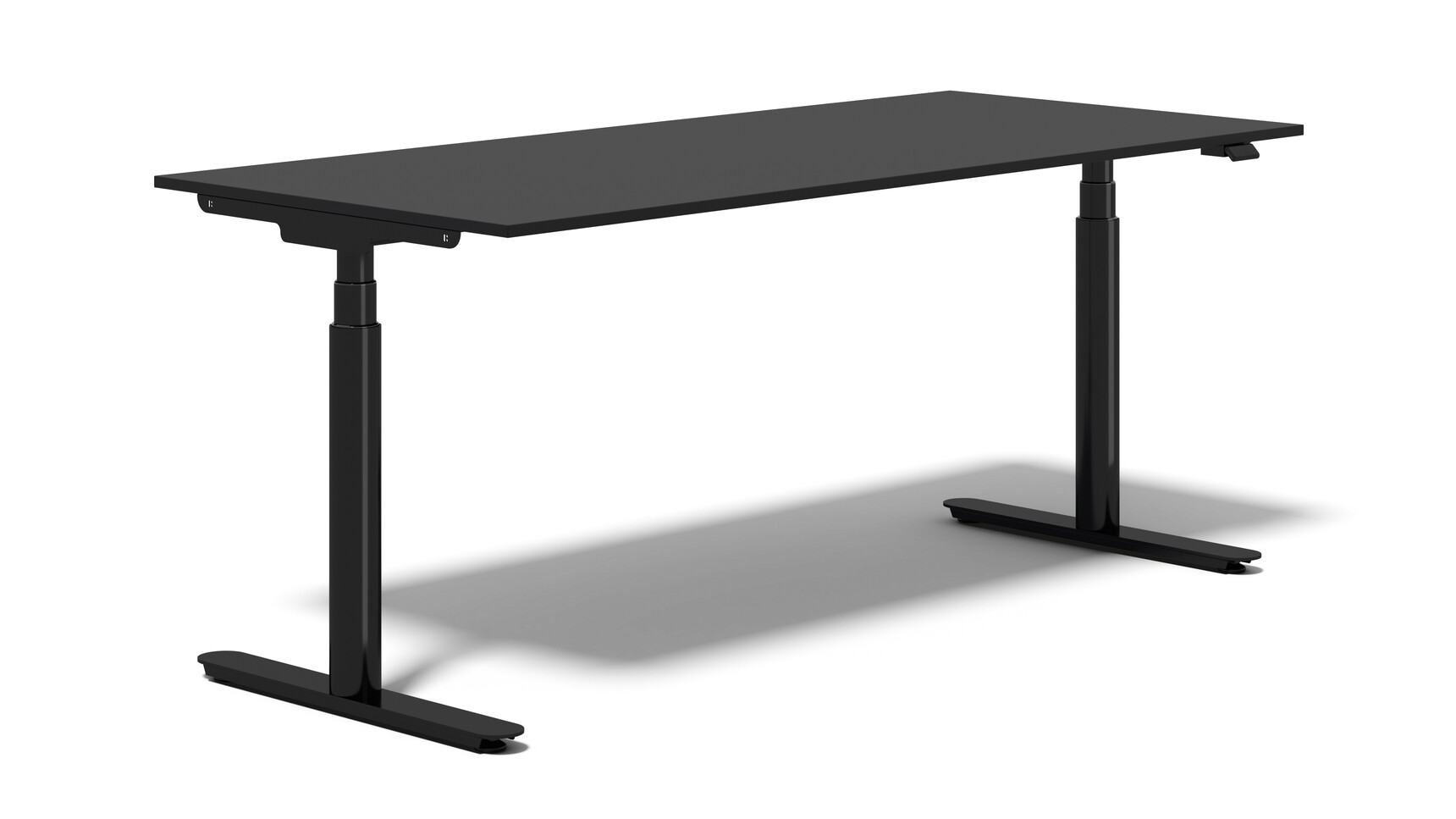 Bralco Nuvola Rectangular Height Adjustable Desk Black Finish Family Image