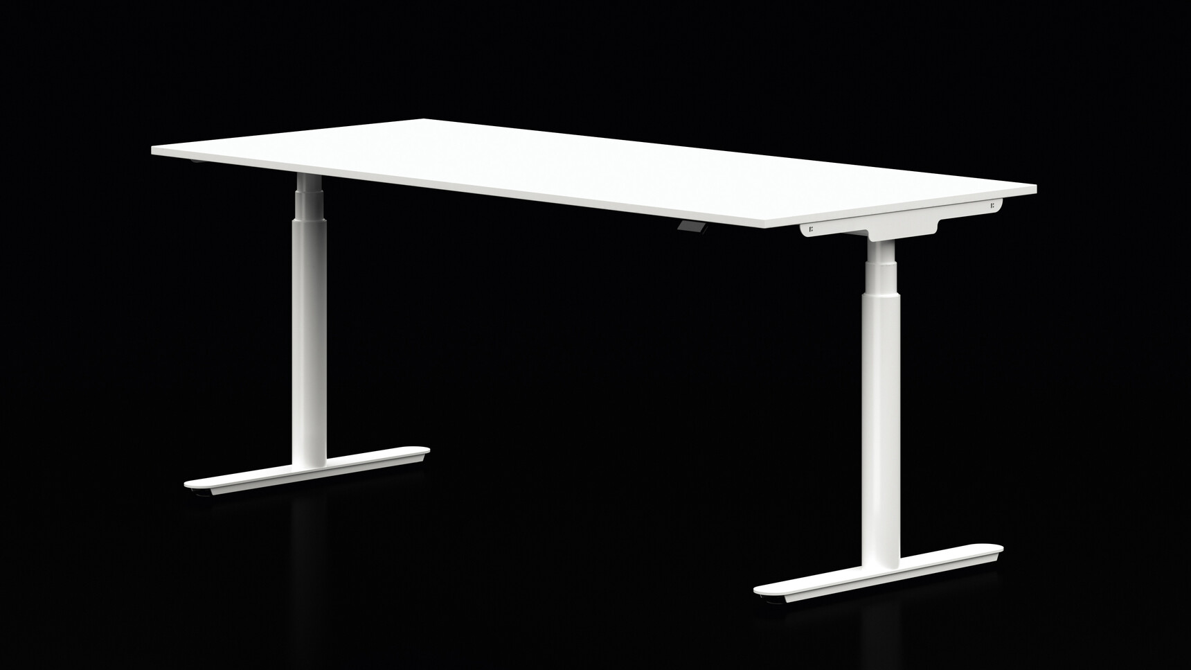 Bralco Nuvola Rectangular Height Adjustable Desk White Finish Family Image