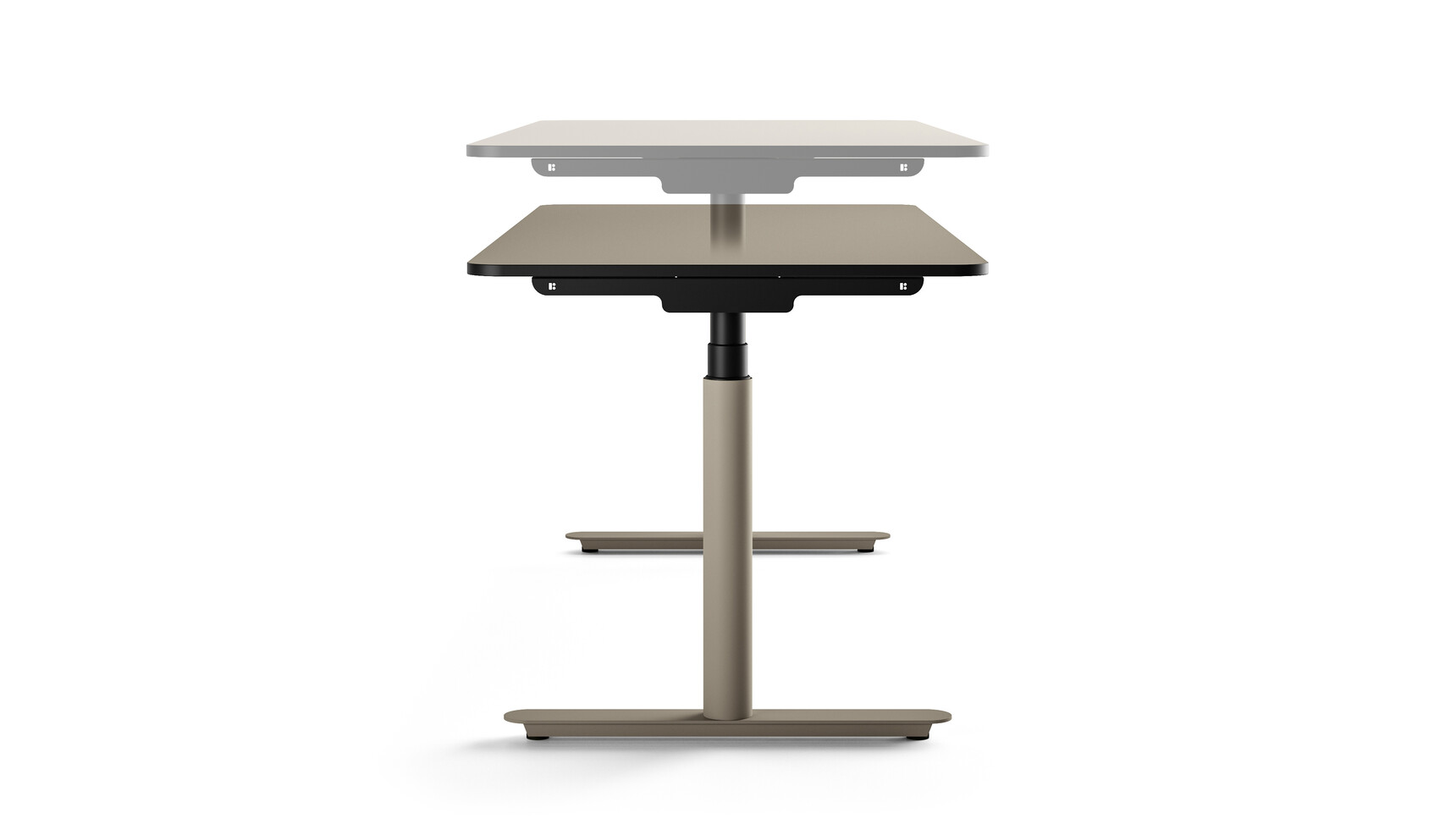 Bralco Nuvola Height Adjustable Desk Side Angle Family Image