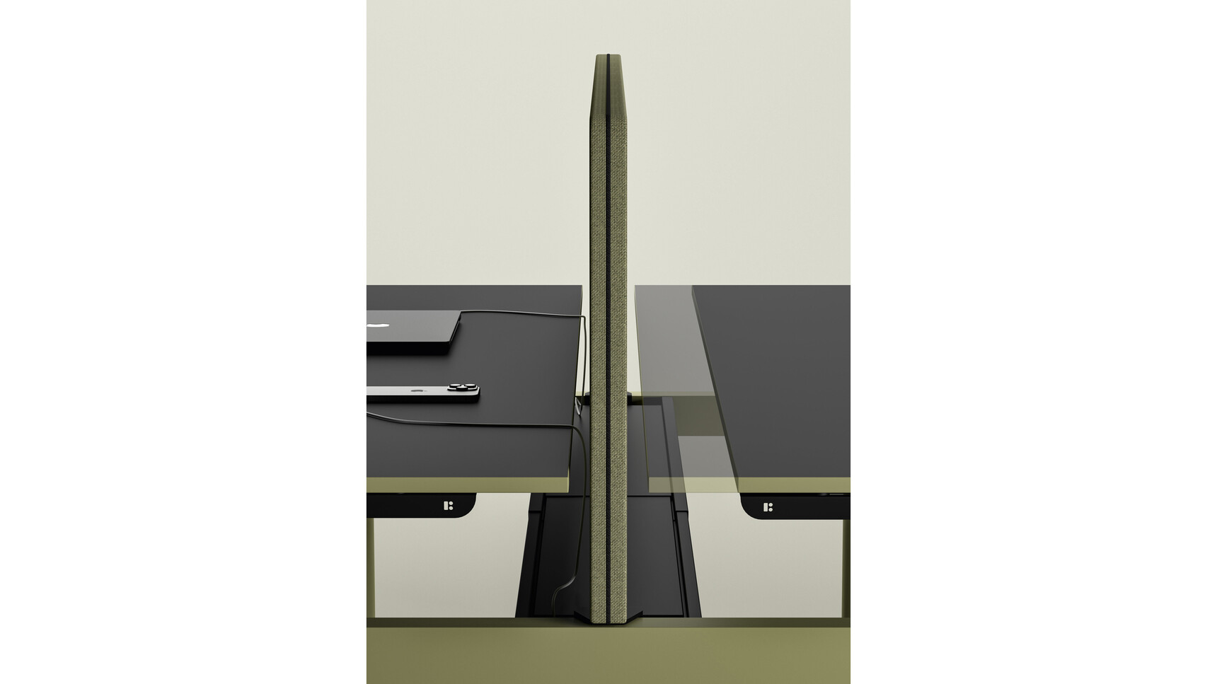 Bralco Nuvola Height Adjustable Bench Desk Green Finish Family Image