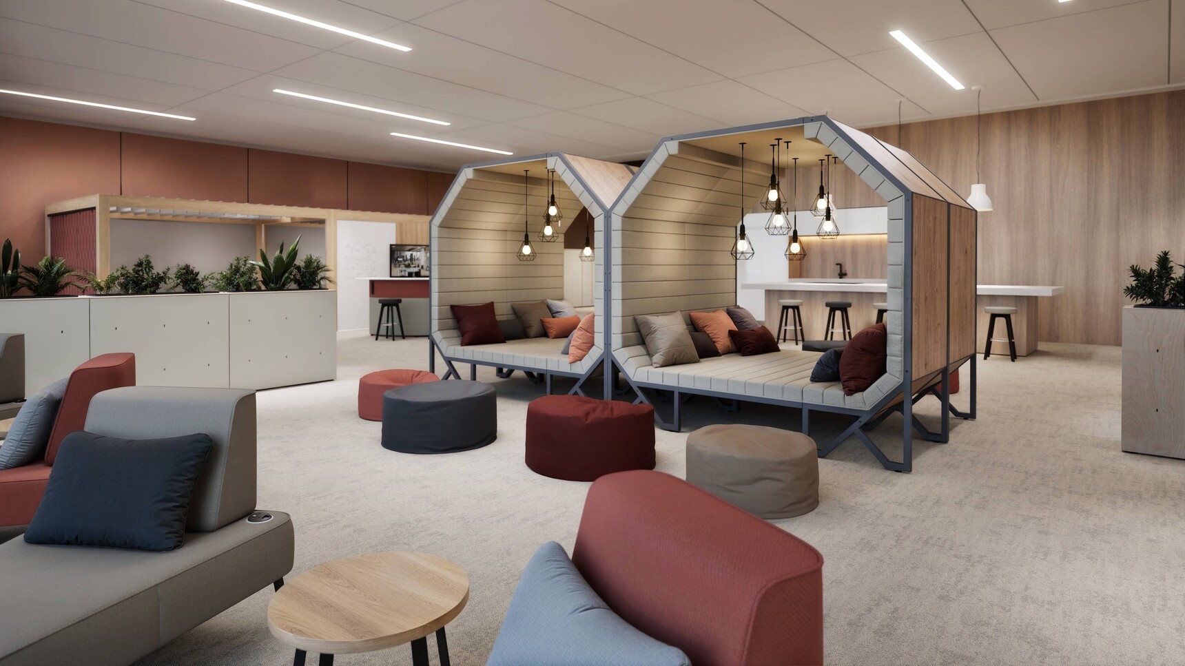 Connection Base Bean Bags | Large In Office Setting