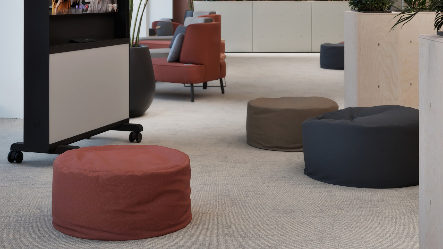 Connection Base Bean Bag In Office Setting