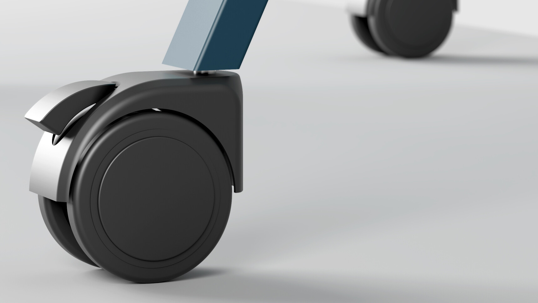 Elite Office Furniture Mobile Portrait Whiteboard Unit Castors Detail Image