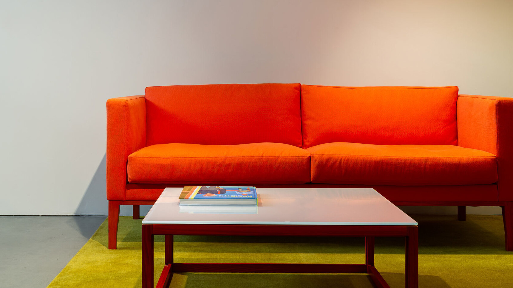 Boss Design Metro Large Rectangular Coffee Table With White Glass Table Top And Dark Wood Finish At Sofa