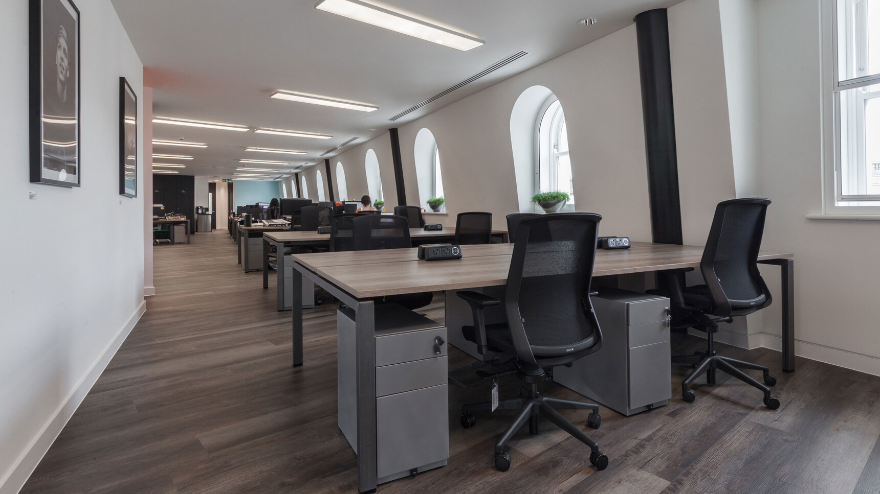 Various Workstories J1 Mesh Back Office Chairs Black Upholstery Finish At Desks Wood Finish