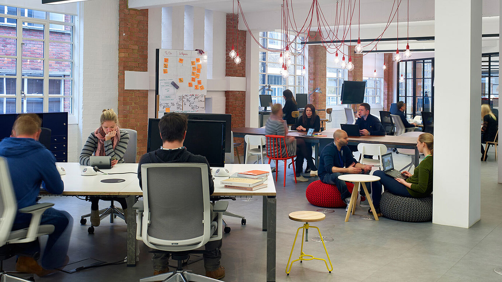 Various Workstories J1 Mesh Back Office Chairs Polished Base Grey Upholstery At Desks Office Environment