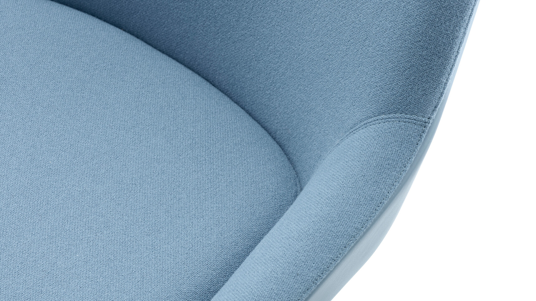 Boss Design Marnie High Back Sled Base Lounge Chair With Light Blue Upholstery Detail Image On White Background