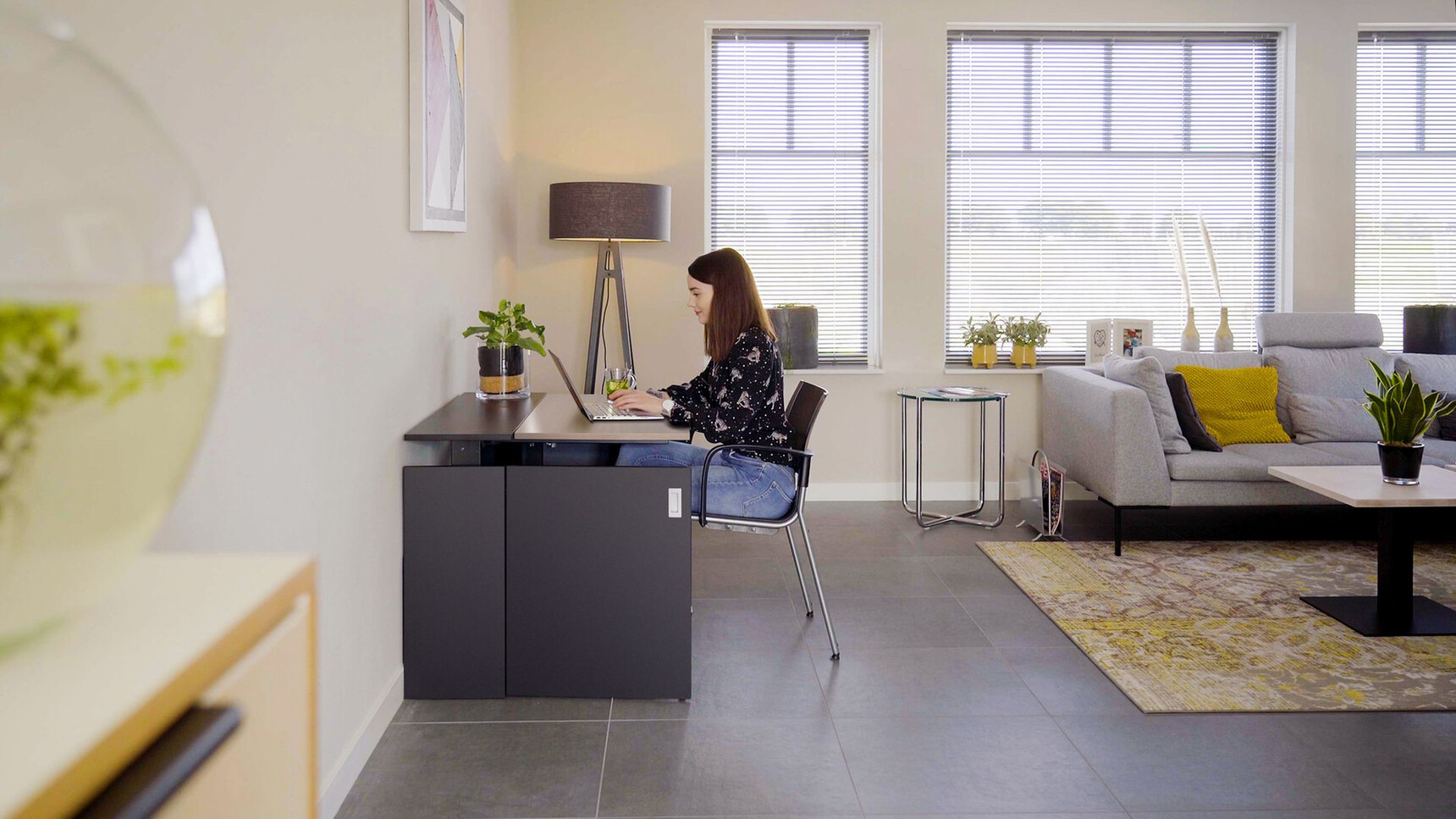 Home Fit zwart C eiken blad