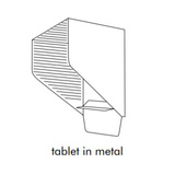 Inclined tablet in powder coated metal 460mm x 140mm