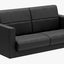Seat and back upholstery with square stitching