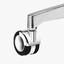 Hollow Castors Chrome For Hard Floor