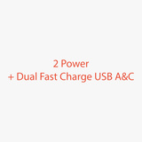 2 Power & Dual Fast Charge USB A&C