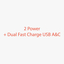 2 Power & Dual Fast Charge USB A&C