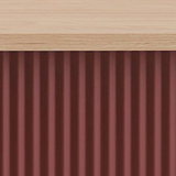 Oak/Deep Red