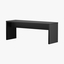 2 x Black Melamine-coated Wood Bench