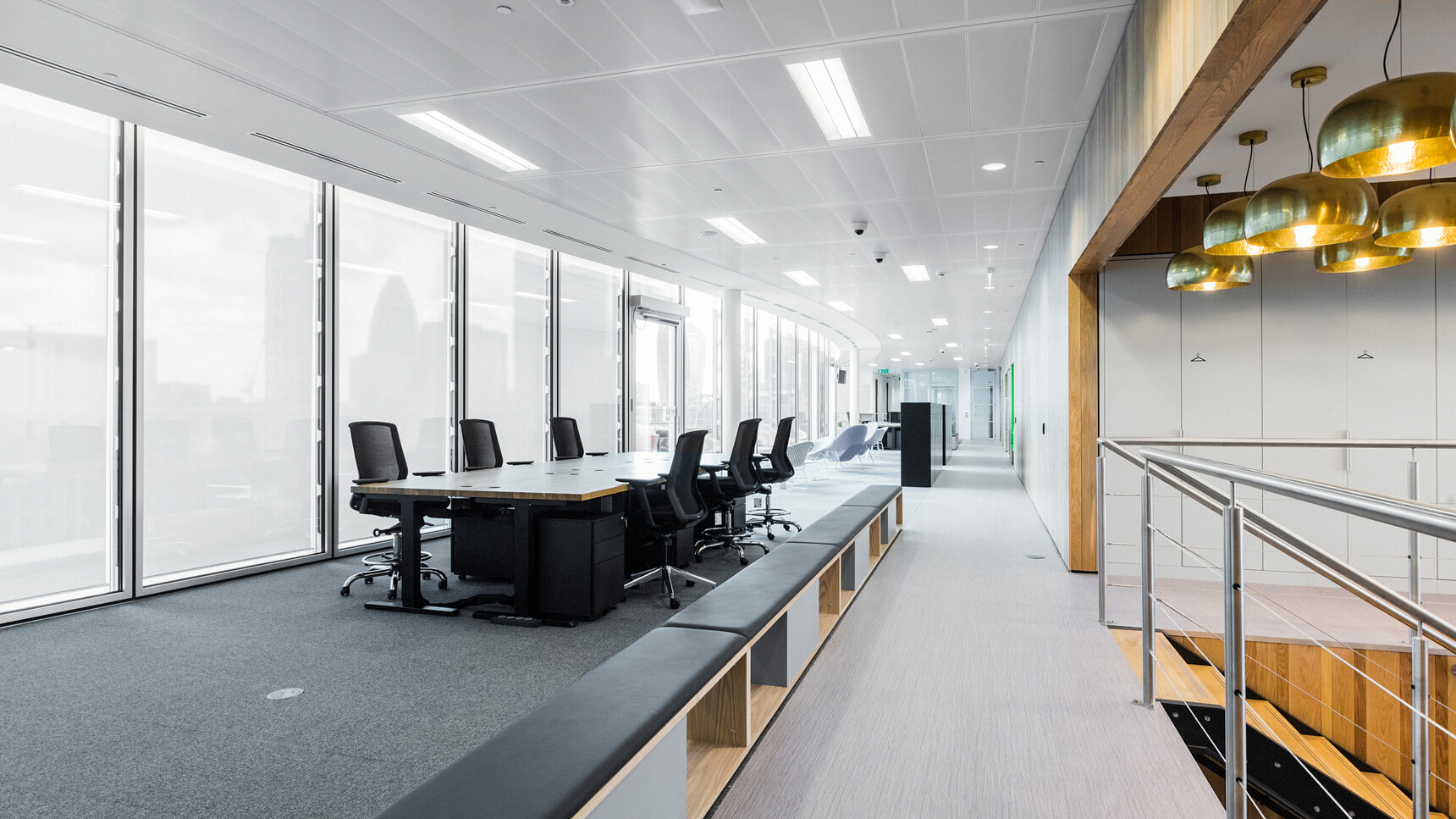 Bestuhl J1 Mesh Back Task Chair Polished Base In Office Setting