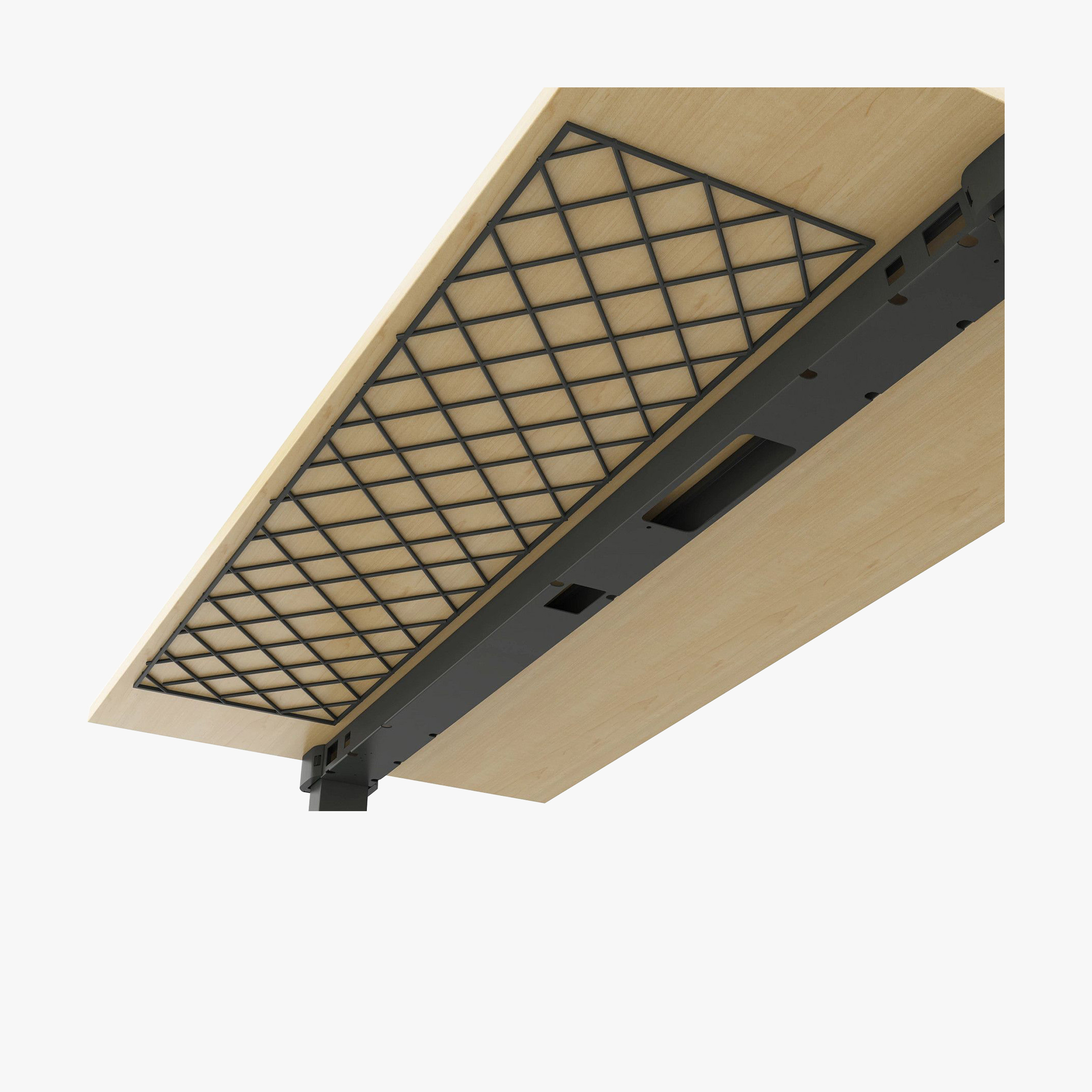 Steelcase Migration SE Height Adjustable Bench Desk Cable Net Detail Image