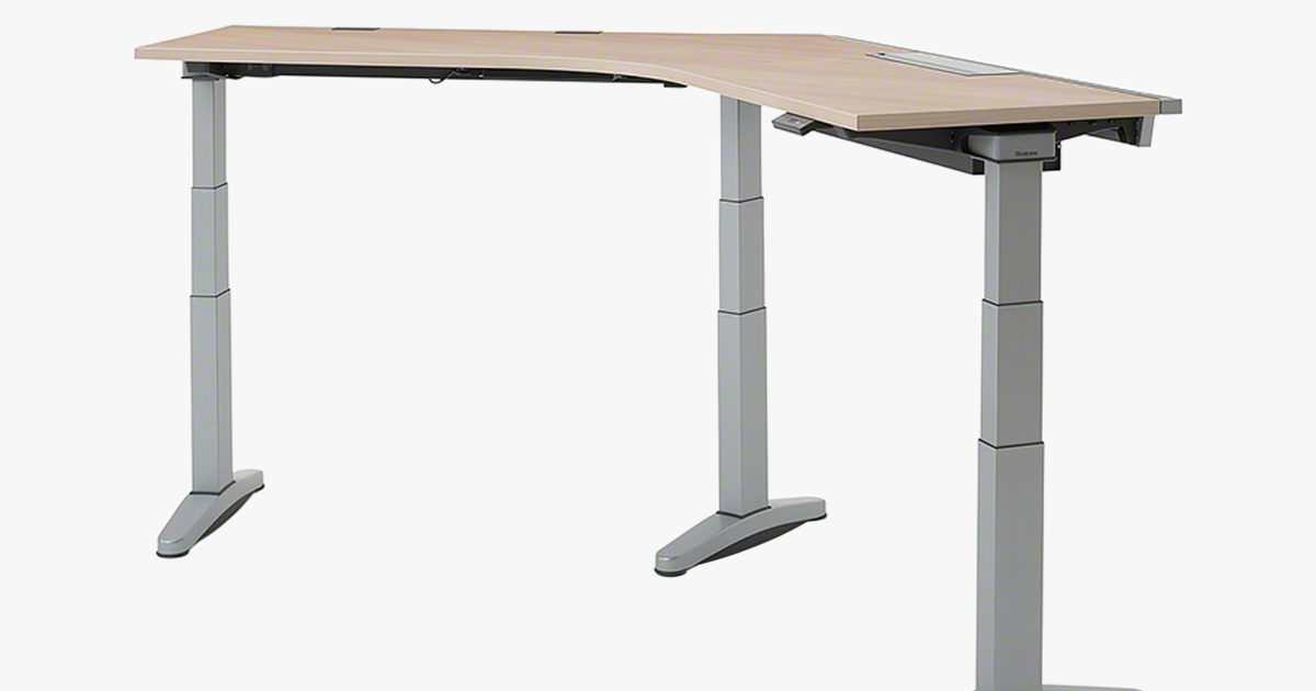 Steelcase Ology 120° Pentagon Height Adjustable Desk Hunts Office