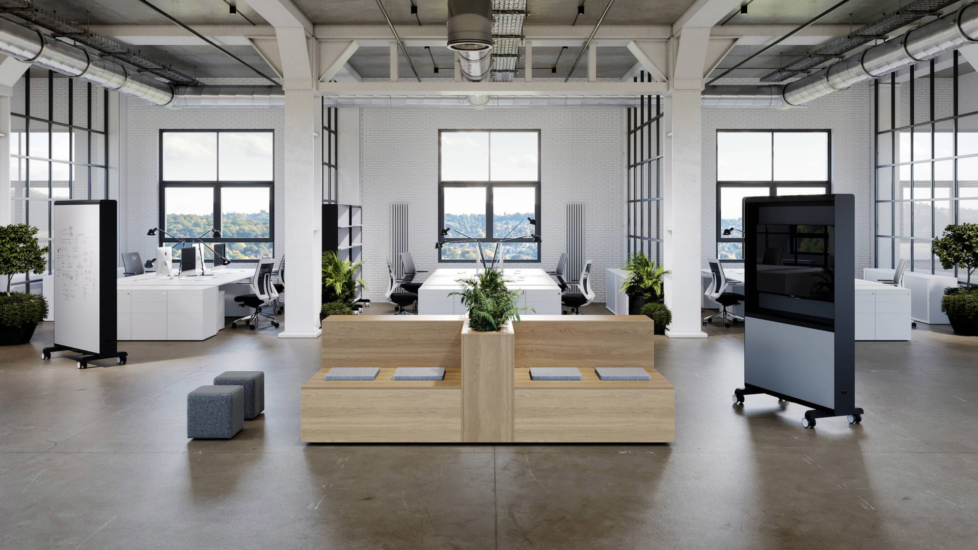 Connection Freedom With Whiteboard Walls Hunts Office