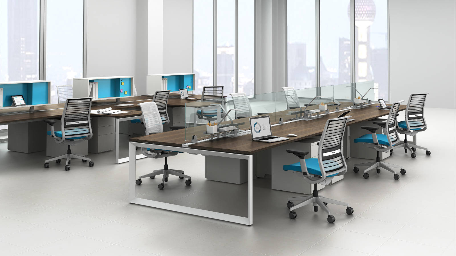 Steelcase Frameone Loop Leg Bench Desk | Hunts Office