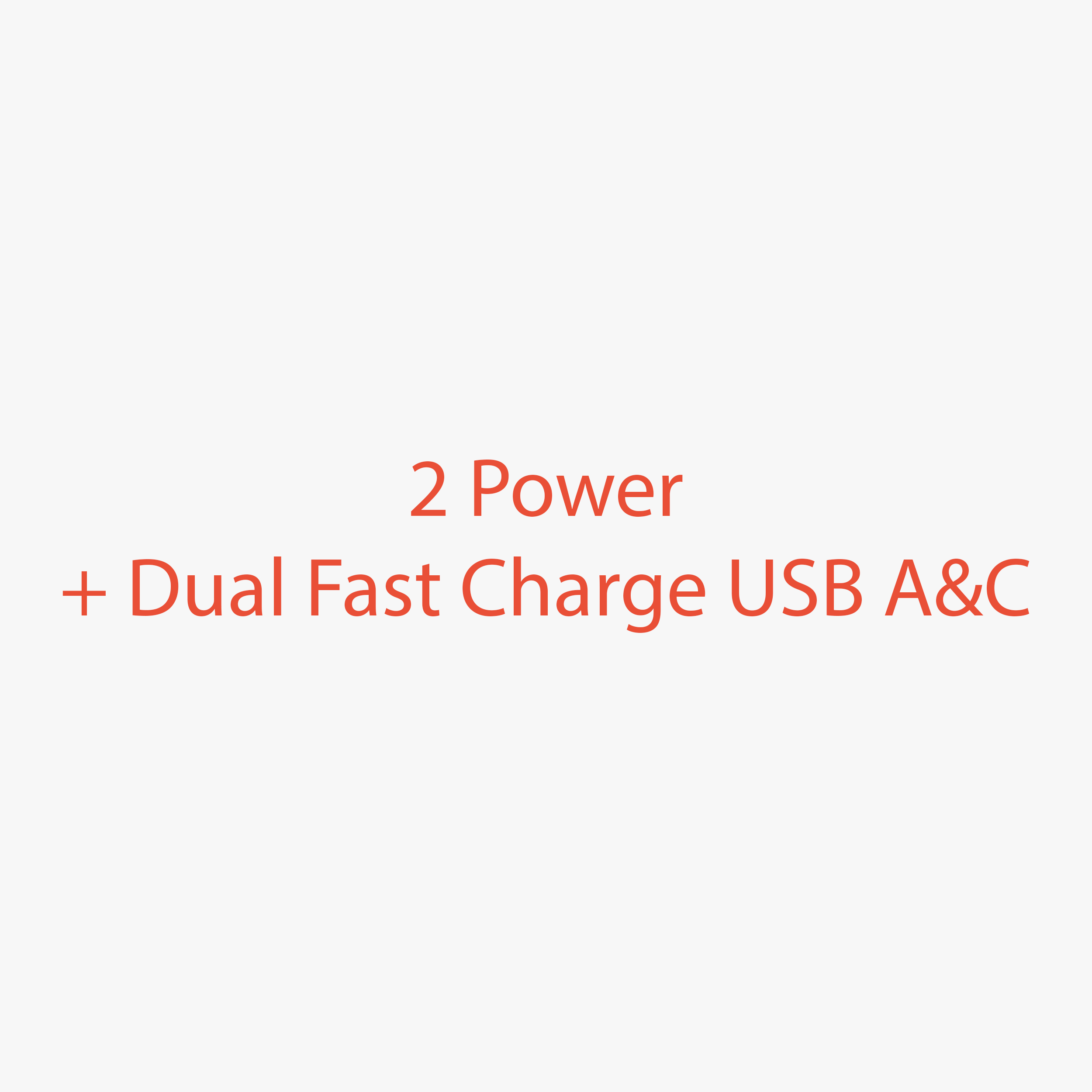 2 Power Dual Fast Charge USB AC