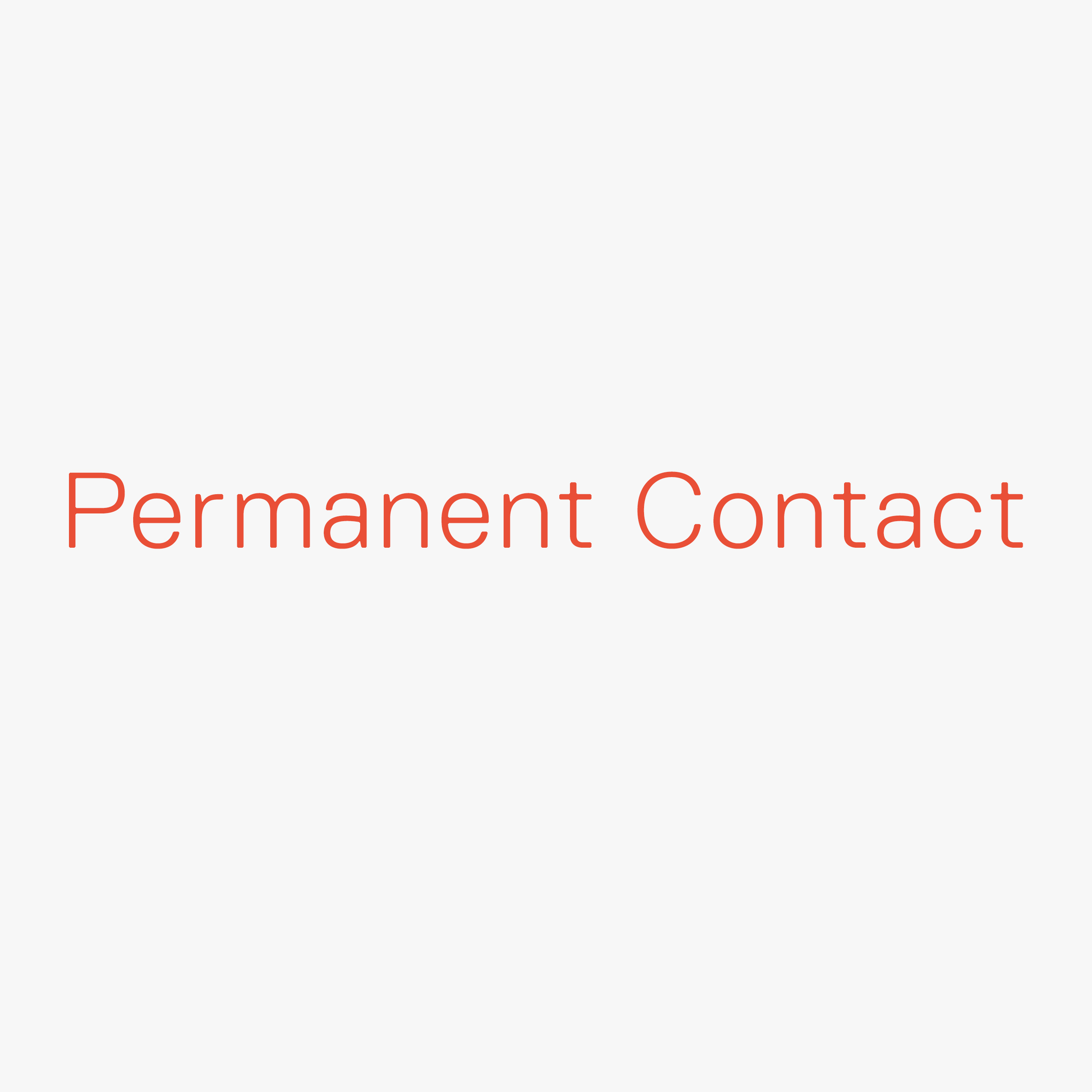 Permanent Contact Mech No Name